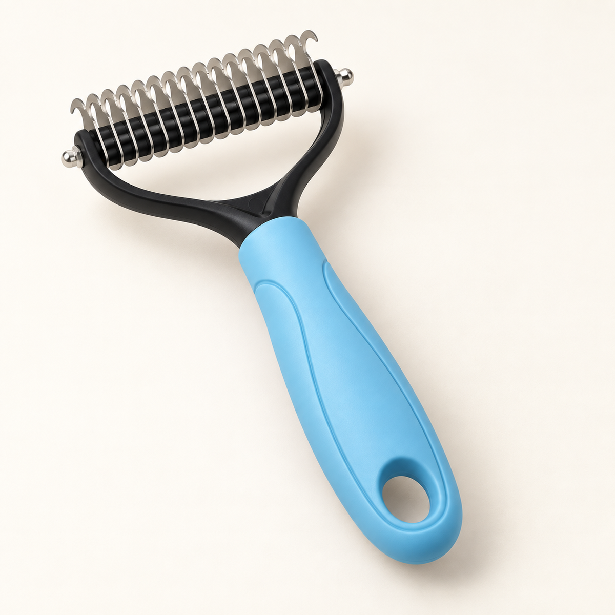 17-Tooth Dog Grooming Rake Comb – Blue