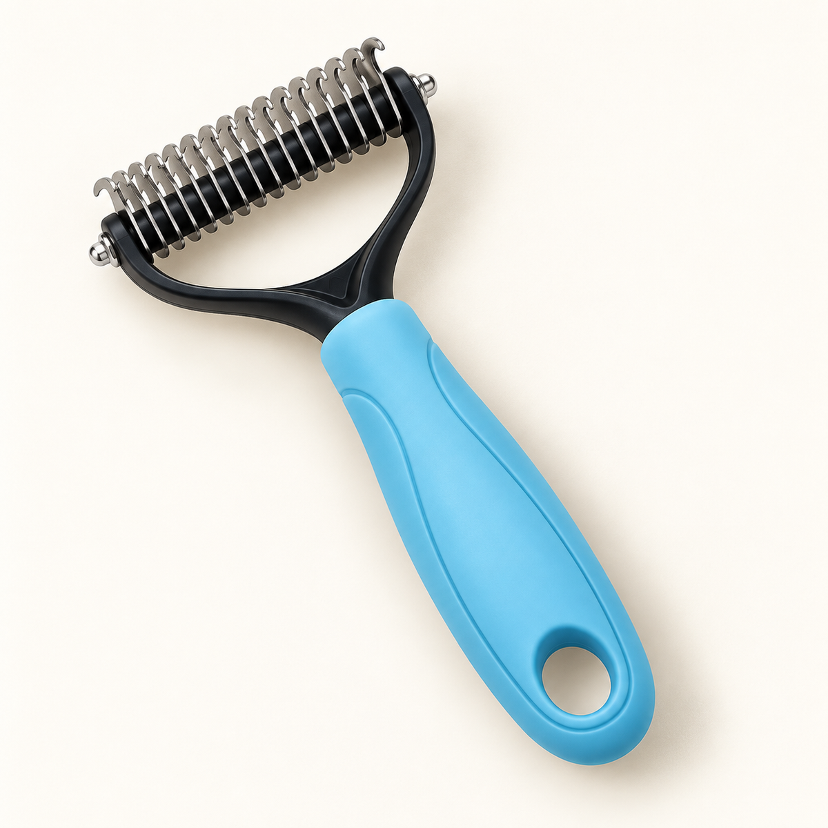 17-Tooth Dog Grooming Rake Comb – Blue